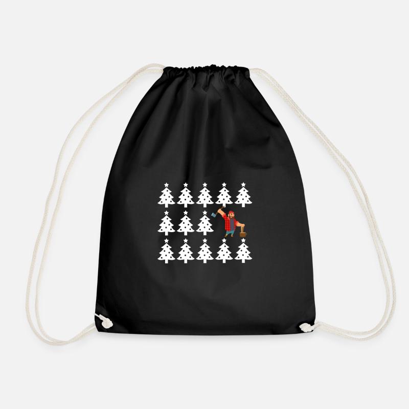 Anti Christmas - Drawstring Bag - black