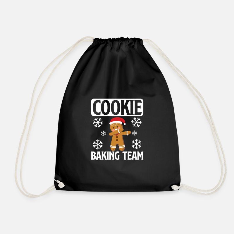 Dabbing Lebkuchen - Turnbeutel - Schwarz