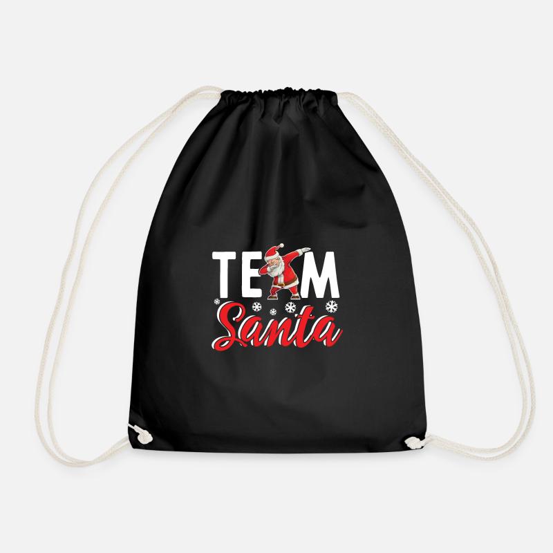 Team Santa - Drawstring Bag - black
