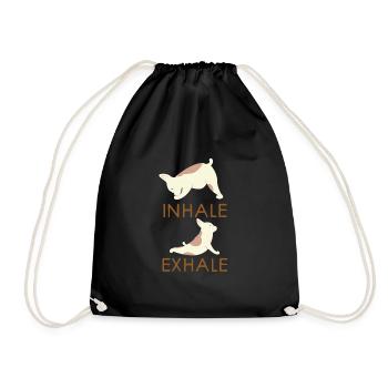 Inhale Exhale Yoga Frenchie - Sac de sport léger - noir - Devant