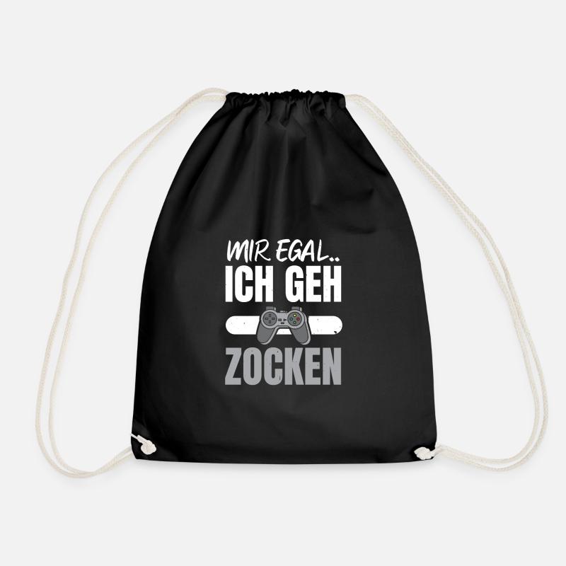 Gaming Zocker Geschenk Idee Zocken - Turnbeutel - Schwarz