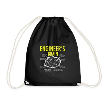 Engineer Brain - Turnbeutel - Schwarz - Vorne