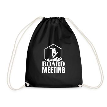 Board meeting - Drawstring Bag - black - Front