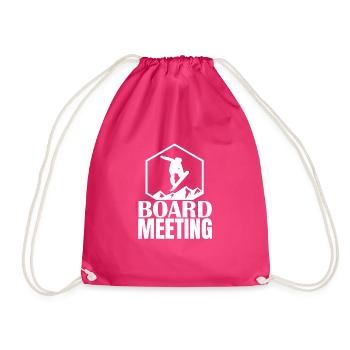 Board meeting - Drawstring Bag - fuchsia - Front
