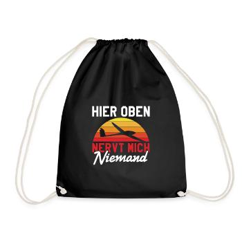Hier oben nervt mich niemand - Turnbeutel - Schwarz - Vorne