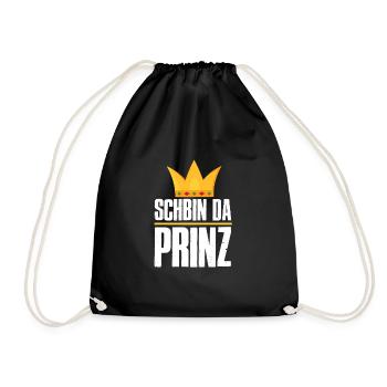 Schbin da Prinz - Turnbeutel - Schwarz - Vorne