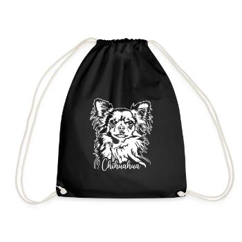 CHIHUAHUA Chien Portrait Chiens Wilsigns - Sac de sport léger - noir - Devant