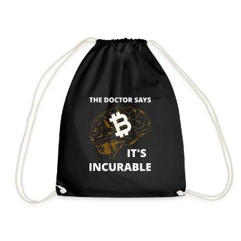 Bitcoin BTC Crypto Blockchain Coin d’échange de pièces - Sac de sport léger - noir - Devant