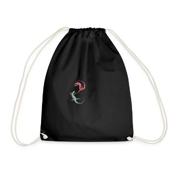 Lizards - geckos - Drawstring Bag - black - Front