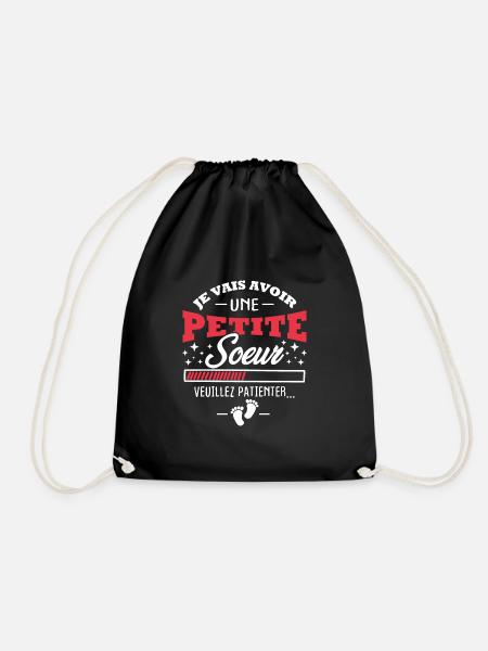 Je vais avoir une petite sœur - Sac de sport léger - noir
