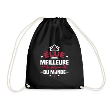 Élue meilleure aide soignante du monde - Sac de sport léger - noir - Devant