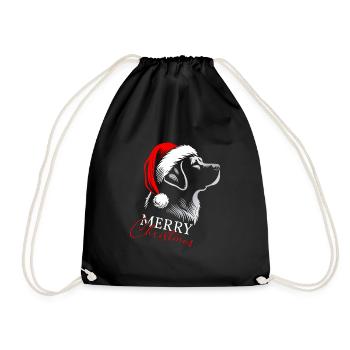 Labrador Retriever Joyeux Noël, Tête De Chien - Sac de sport léger - noir - Devant