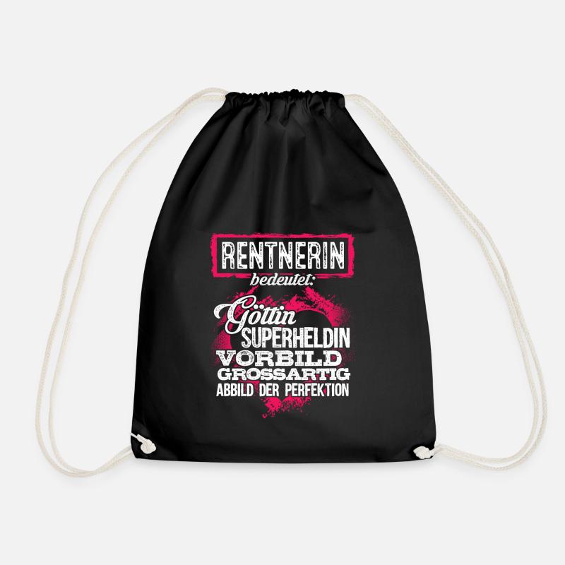 RENTNERIN - duden - Turnbeutel - Schwarz