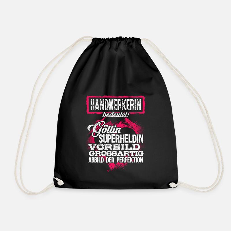 HANDWERKERIN - duden - Turnbeutel - Schwarz