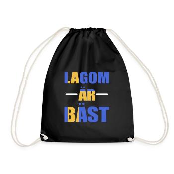 Suède Lagom suédois - Sac de sport léger - noir - Devant