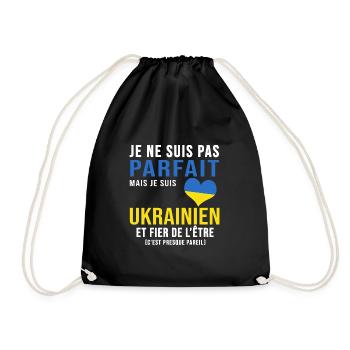 ukraine ukrainien parfait drapeau ukraine - Sac de sport léger - noir - Devant
