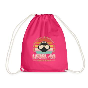 Stufe 40 - Turnbeutel - Fuchsia - Vorne