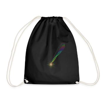 Étoile filante explosive aux couleurs vives - Sac de sport léger - noir - Devant