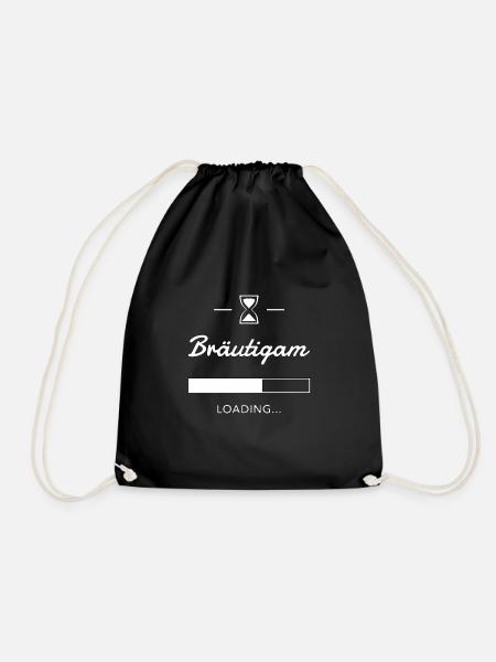 Bräutigam JGA Junggesellenabschied - Turnbeutel - Schwarz