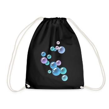 SOAP BUBBLES - Drawstring Bag - black - Front