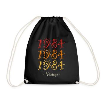 1984 vintage - Drawstring Bag - black - Front
