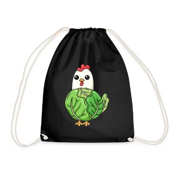 Conception de chou de poulet pour les amateurs de poulet - Sac de sport léger - noir - Devant