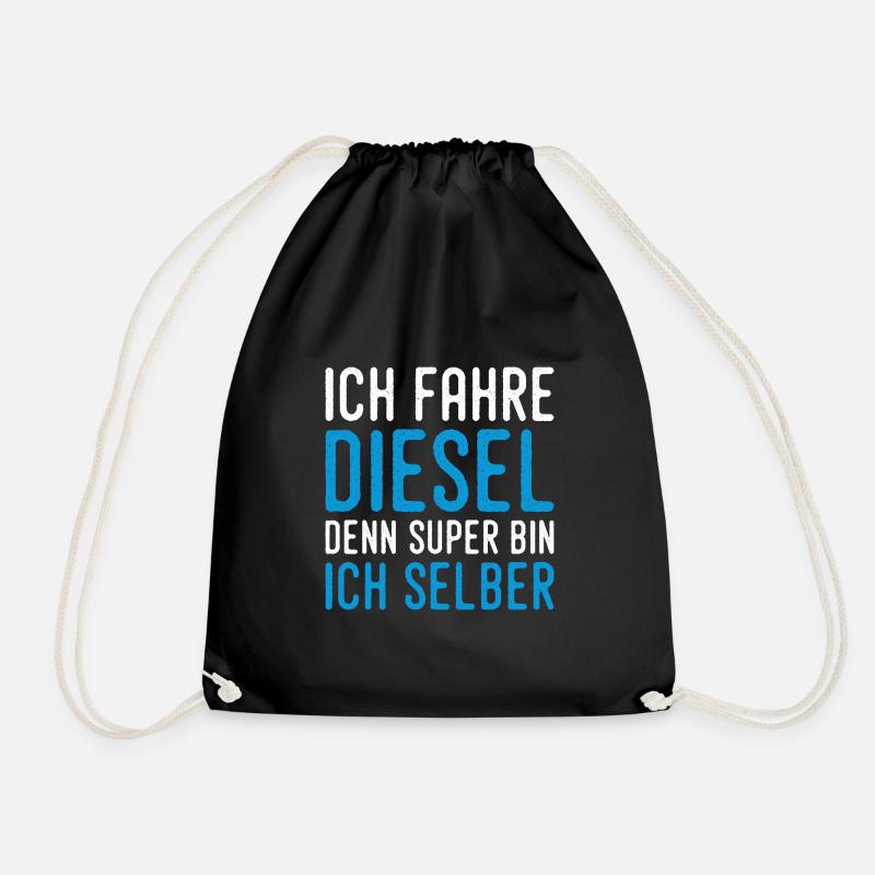 Je conduis diesel parce que je suis super moi-même - Sac de sport léger - noir