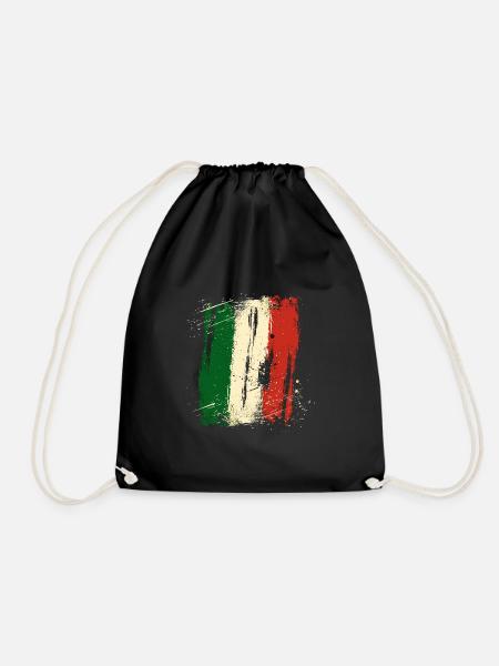 Drapeau italien vintage drapeau italien look usé - Sac de sport léger - noir
