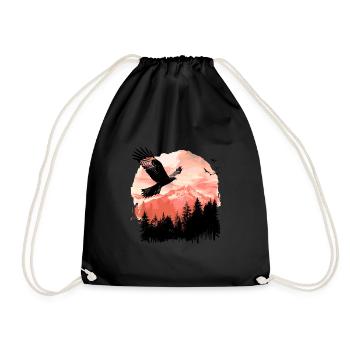 Red Kite Bird of Prey - Drawstring Bag - black - Front