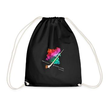 Alphorn - Drawstring Bag - black - Front