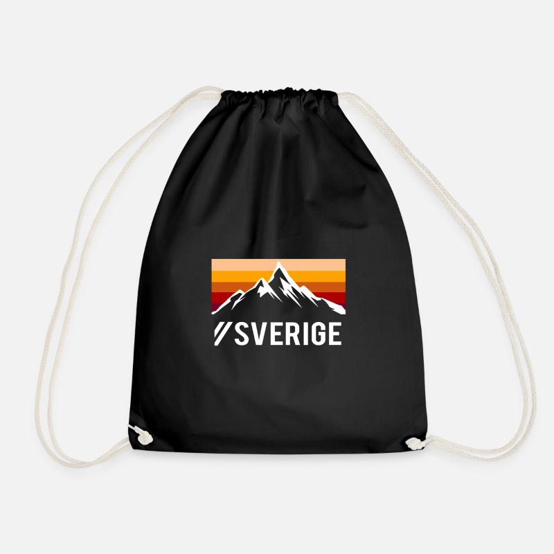 Sverige berge geschenk - Turnbeutel - Schwarz
