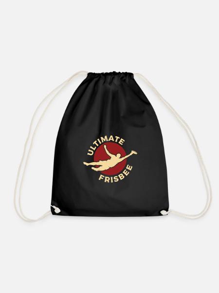Frisbee ultimate Frisbee - Drawstring Bag - black