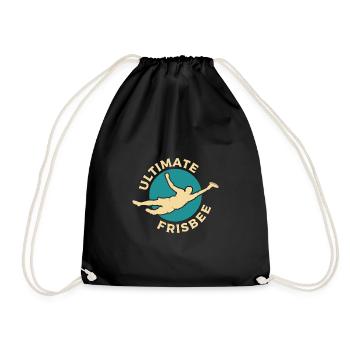 Frisbee ultimate catcher - Drawstring Bag - black - Front