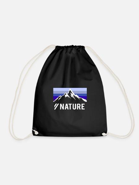 natur - Turnbeutel - Schwarz
