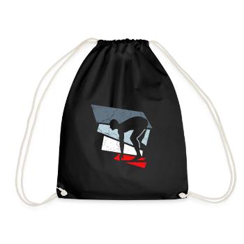 swimmer swimmer - Drawstring Bag - black - Front