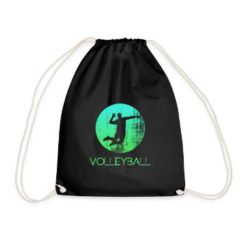 volleyball - Drawstring Bag - black - Front