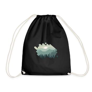 nature - Drawstring Bag - black - Front