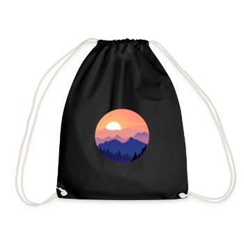 soleil ciel nature forêt montagnes en plein air - Sac de sport léger - noir - Devant