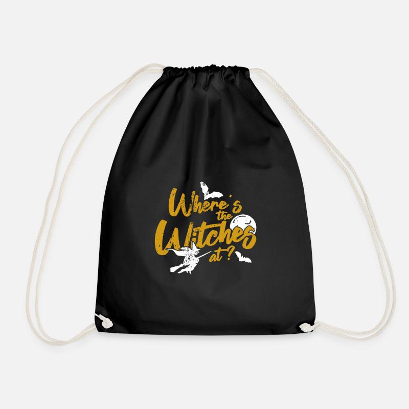 witch - Drawstring Bag - black
