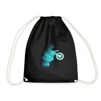 cycliste vélo motocross freeride - Sac de sport léger - noir - Devant
