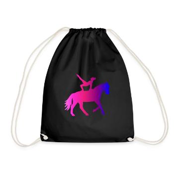 Volti colorful - Vaulter Gift Horse - Drawstring Bag - black - Front