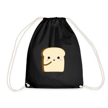 loaf - Drawstring Bag - black - Front