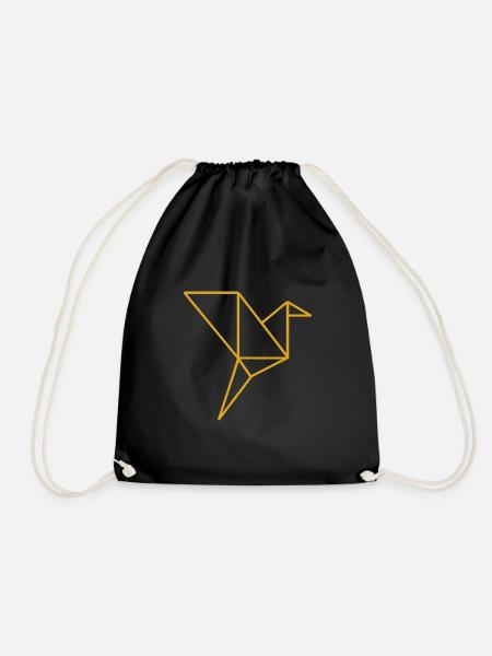 Origami Logo Gold Landvogel - Turnbeutel - Schwarz