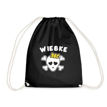 Pirate Wiebke Design pour les filles et les femmes - Sac de sport léger - noir - Devant