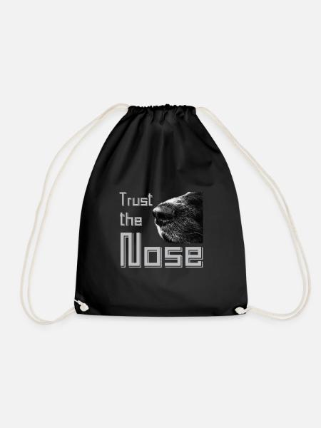 Nose Work Dog Sniffer Dog Service Dogs Gift - Drawstring Bag - black