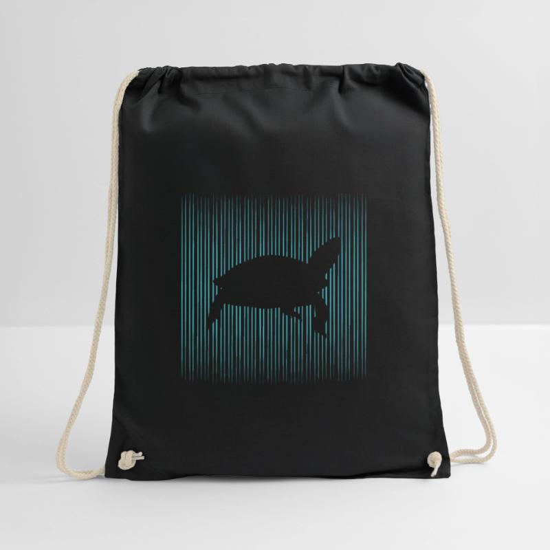 Shield toad with turtle Drawstring Bag