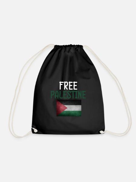 Freedom Palestine Palestine - Drawstring Bag - black