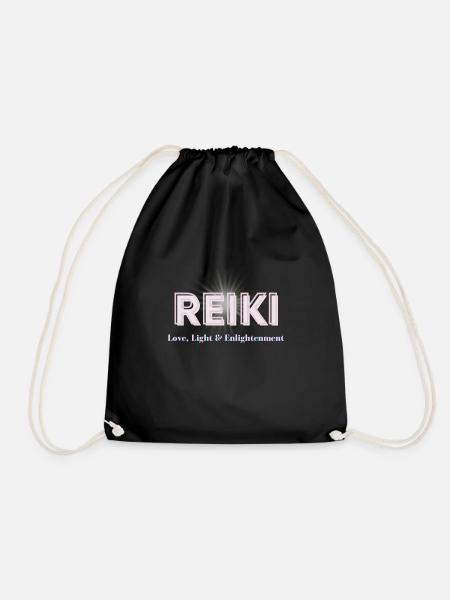 Reiki - Drawstring Bag - black