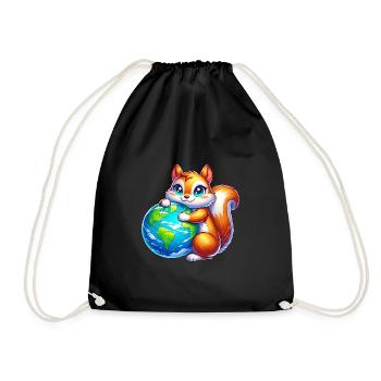Écureuil pour la Terre, Protection de l’environnement, Conservation de la nature - Sac de sport léger - noir - Devant