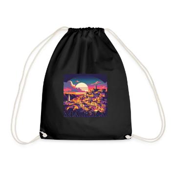Matera, Italie, Vieille Ville, Coucher De Soleil - Sac de sport léger - noir - Devant